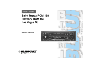 Blaupunkt Saint-Tropez-RCM-168 - Owners Manual